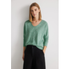 Tweekleurig Shirt met Lange Mouwen - Fresh Spring Green Melange
