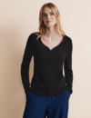 Street One Shirt met Hartvormige Halslijn - Black