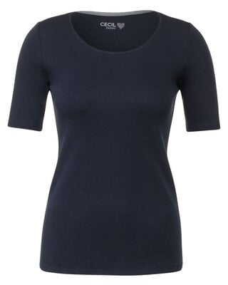 Universal CECIL Lena T-Shirt Blues - Cotton Blue - | Organic