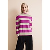 Streifen Strickpullover - Purple Cozy Pink