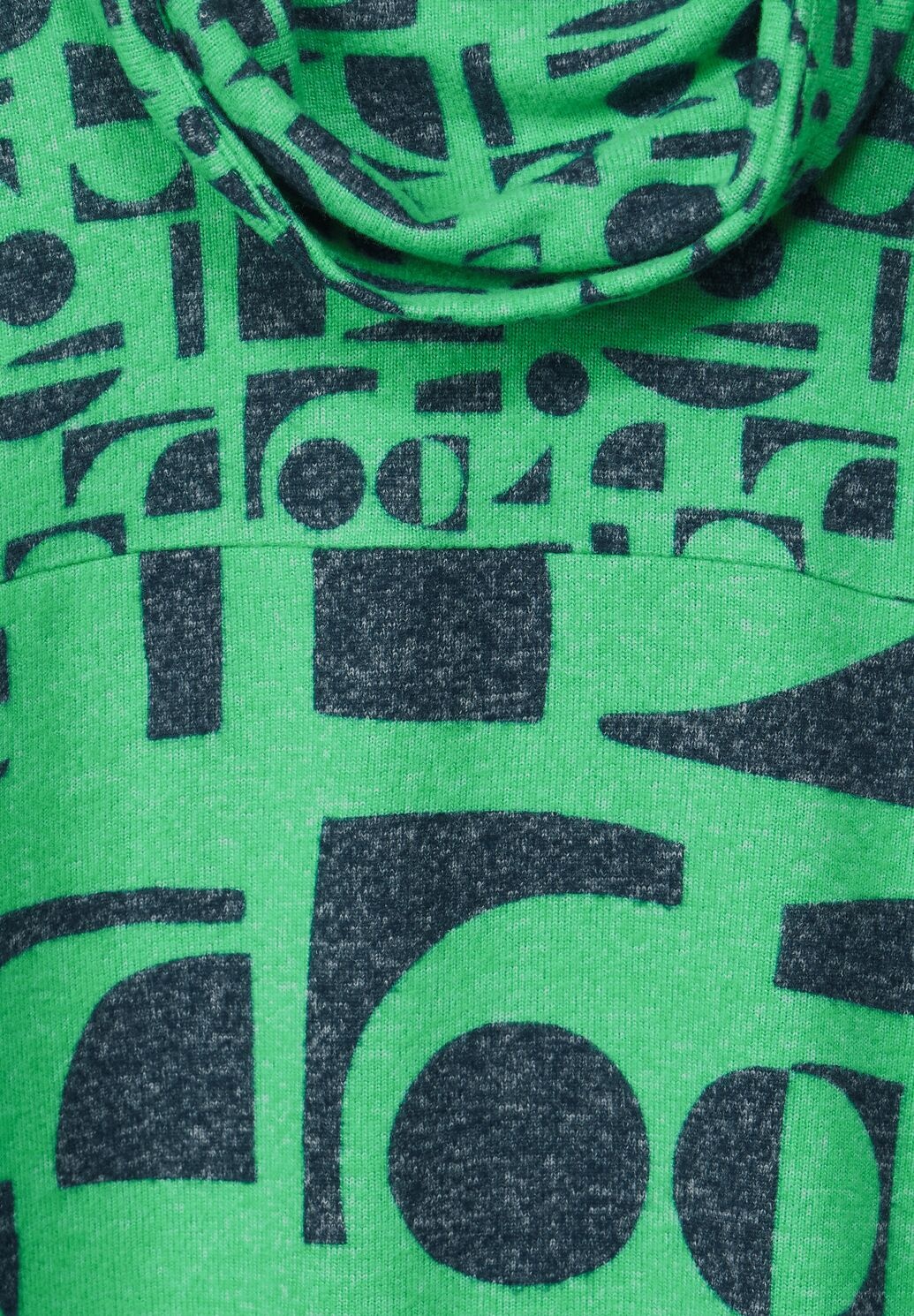 Green - Blues | Volumenkragen Shirt mit Celery Melange CECIL - Cotton