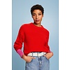 Sweatshirt Strukturstrick - Red