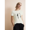 T-Shirt met Partprint - Off  White