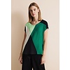 Materialmix Printshirt - Fresh Spring Green