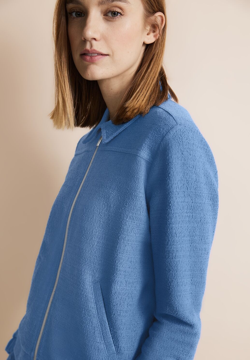 Street One | / Original Blues Blue Shirtjas met Blauw Cotton - - Structuur