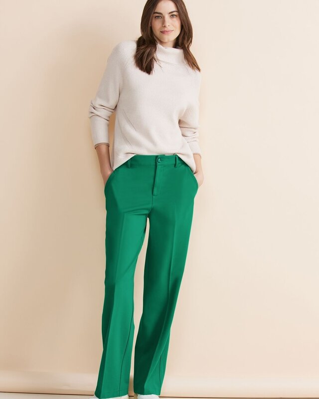 Street One Casual Fit Pants - Fresh Spring Green