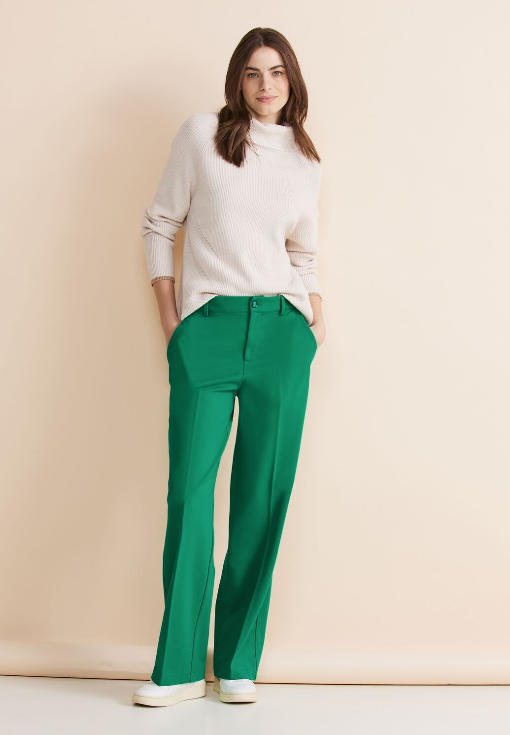 Street One Casual Fit Pants - Fresh Spring Green