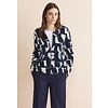 Structured Shirtjacket with Print - Deep Blue