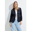 Sweat Blazer with Pleats - Night Sky Blue - Copy