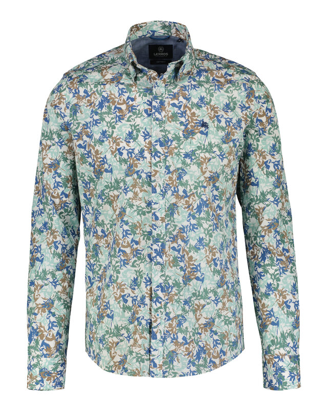 Lerros Hemd mit Print - Coastal Sea Blue