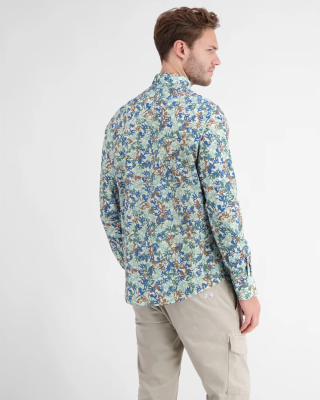 Lerros Hemd mit Print - Coastal Sea Blue