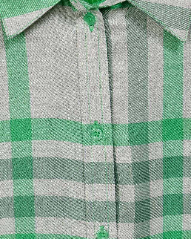 Cecil Viscose Checkered Blouse - Real Grey Melange