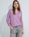Cecil 3/4 Feinstrick Pullover - Sporty Lilac Melange