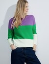 Cecil Blokstrepen Trui - Celery Green