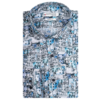 Modern Fit Shirt Watercolor House - Blue