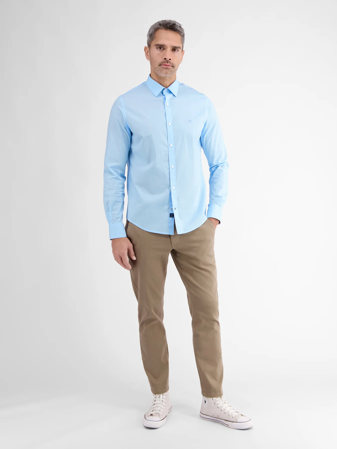 Lerros Basic Poplin Hemd - Sky Blue