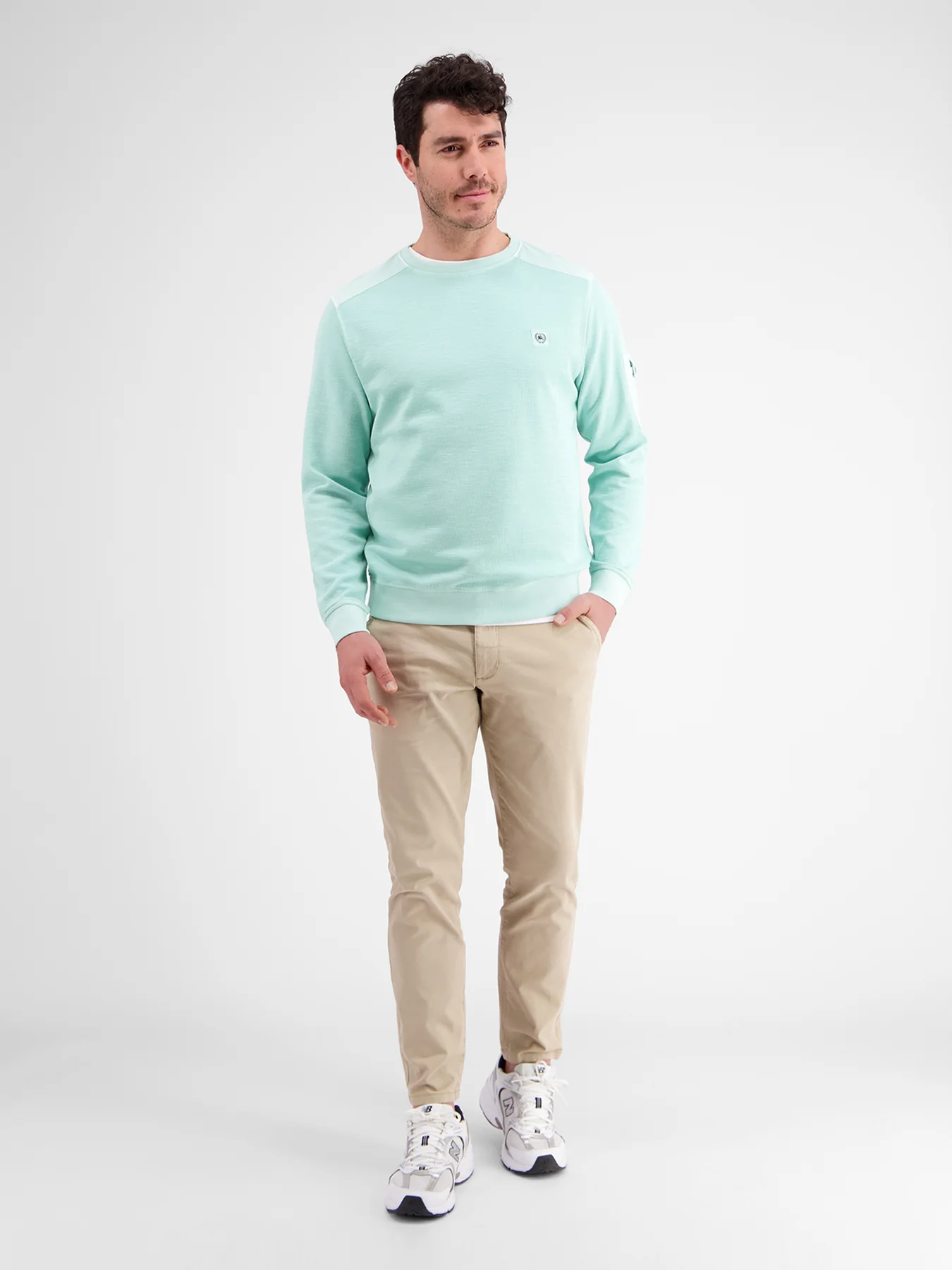 Lerros Sweatshirt Ronde Hals - Coastal Sea Blue