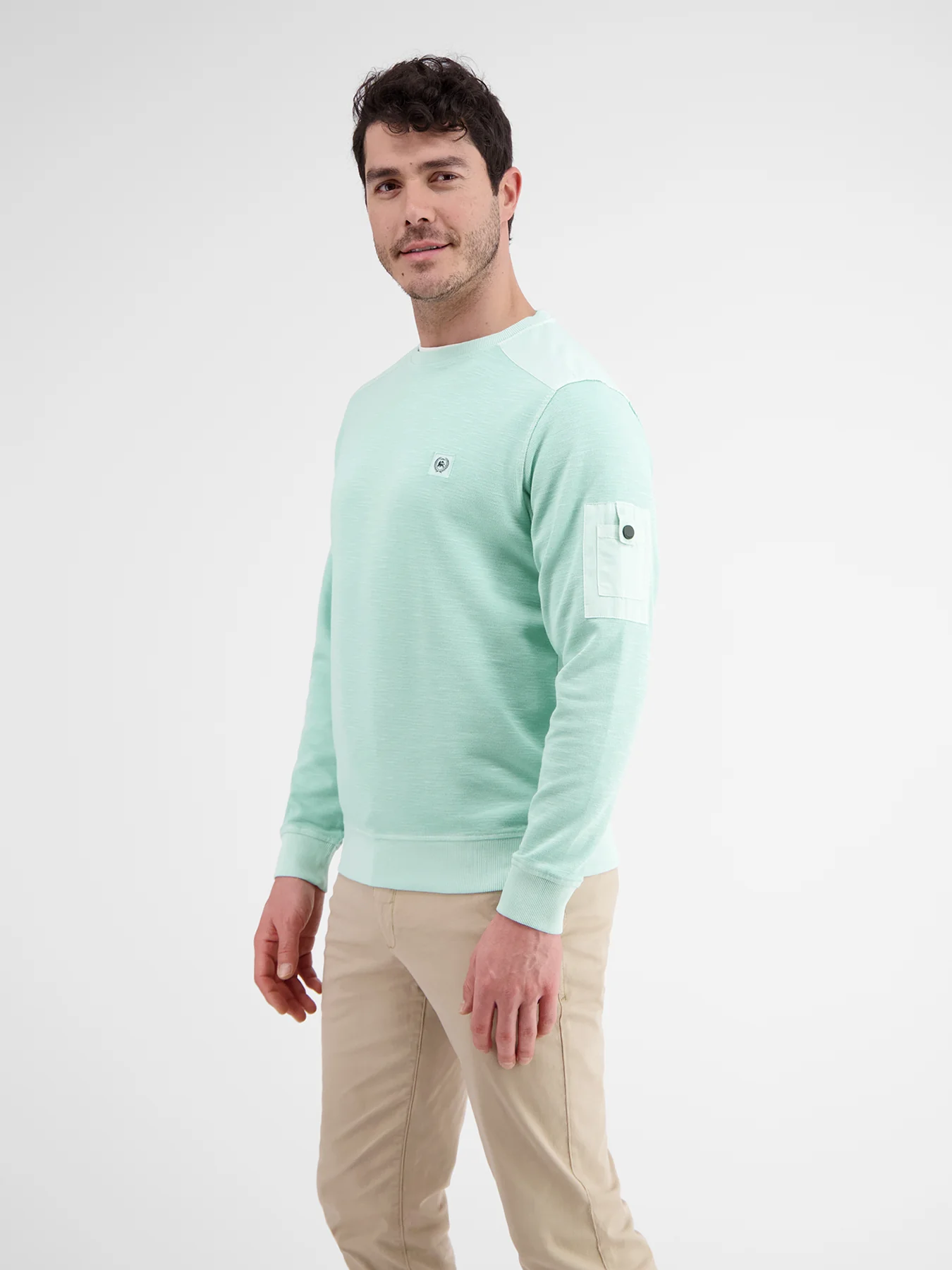 Lerros Sweatshirt Ronde Hals - Coastal Sea Blue