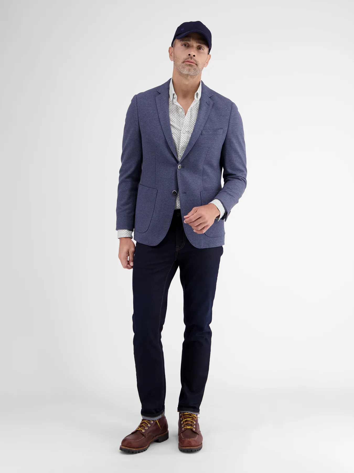 Lerros Poplin Overhemd met Print - White