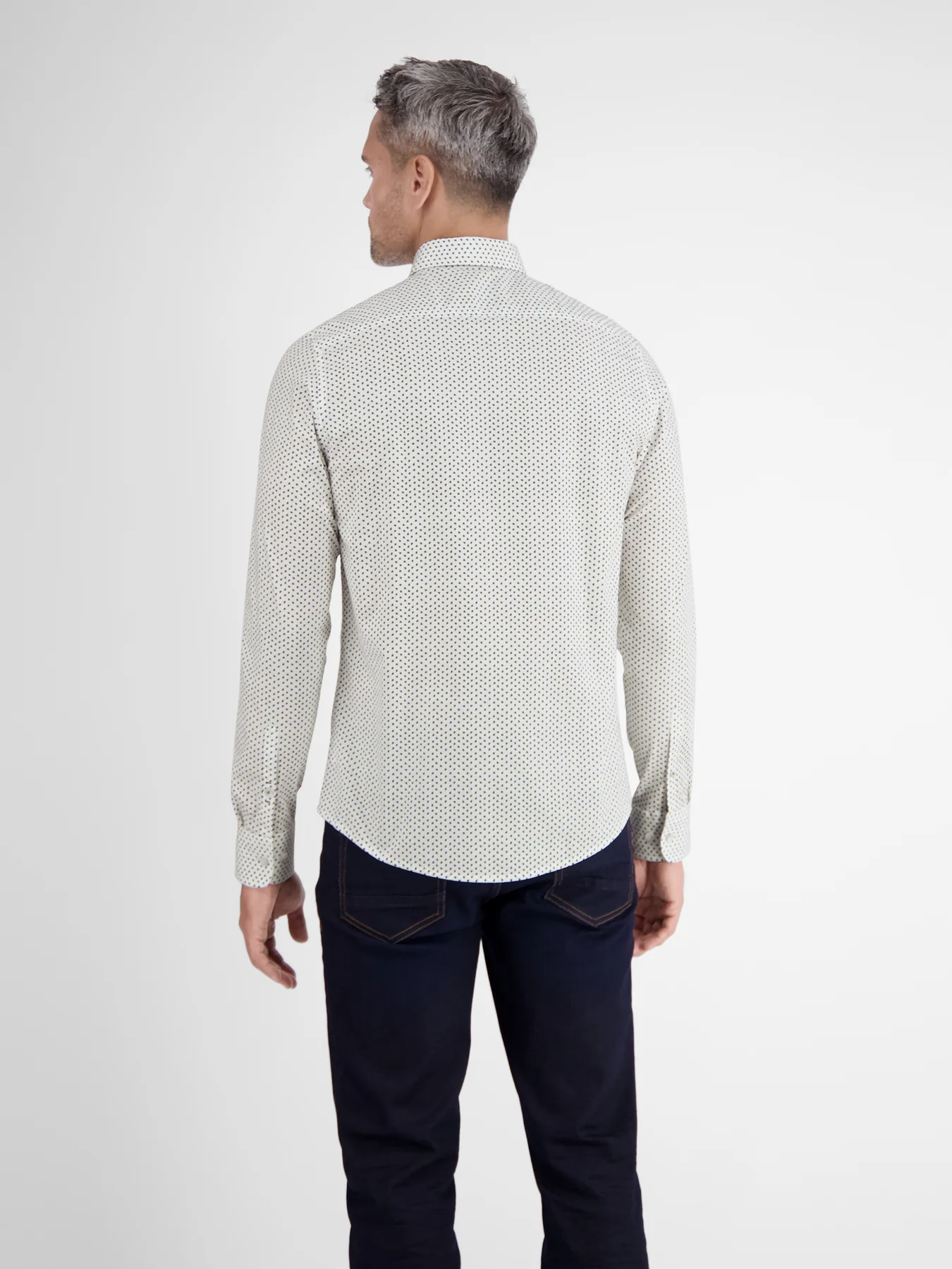 Lerros Poplin Shirt with Print - White