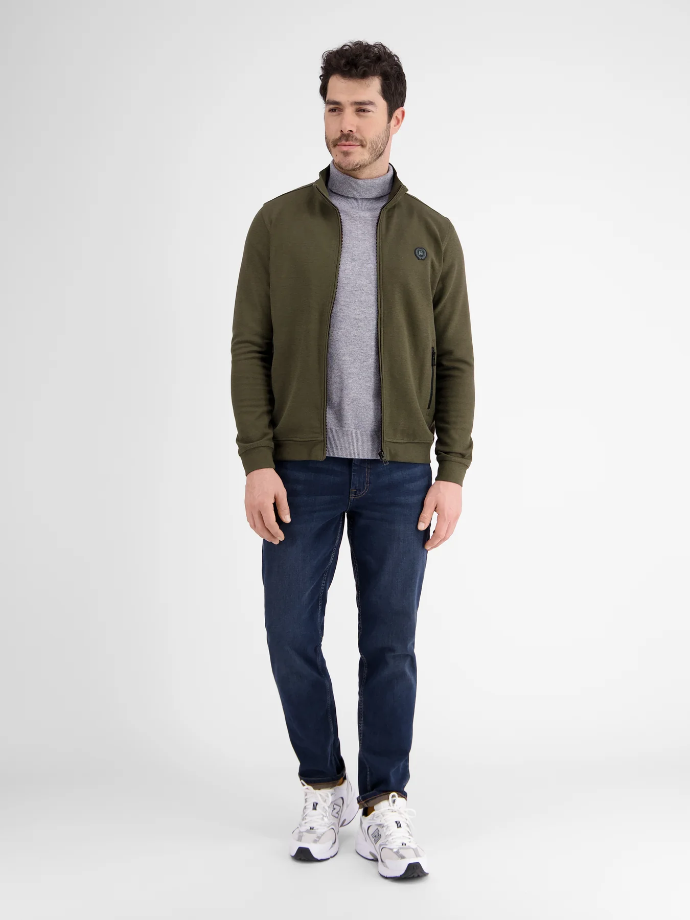Lerros Sweatcardigan - Aged Olive