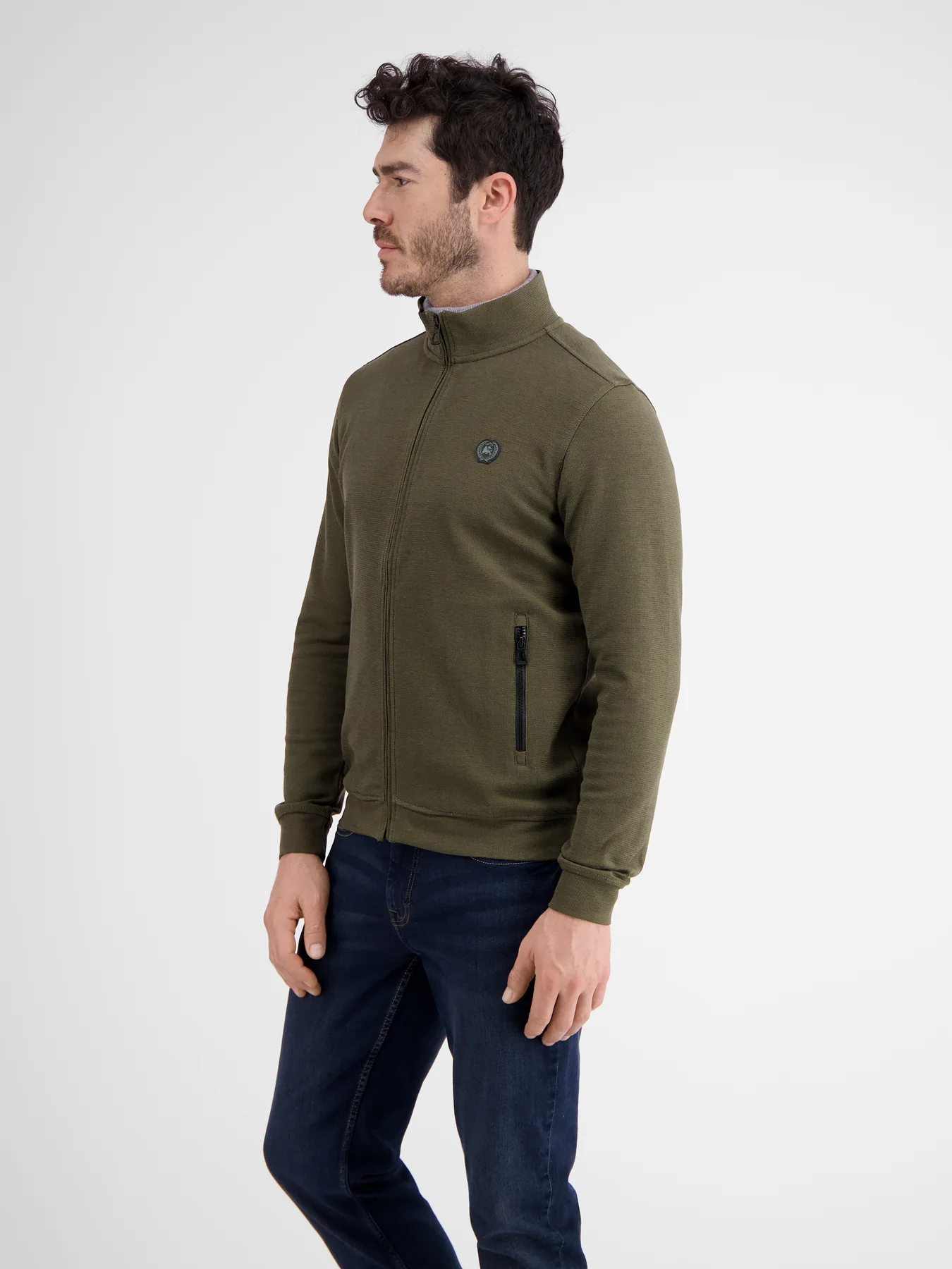 Lerros Sweatcardigan - Aged Olive