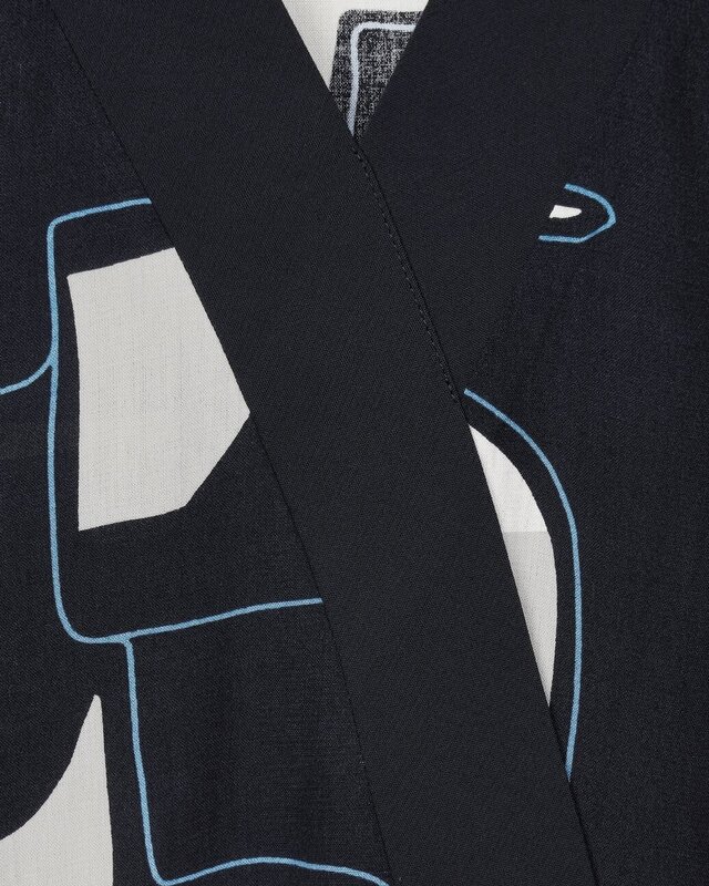 Street One Print Wickel Bluse - Deep Blue