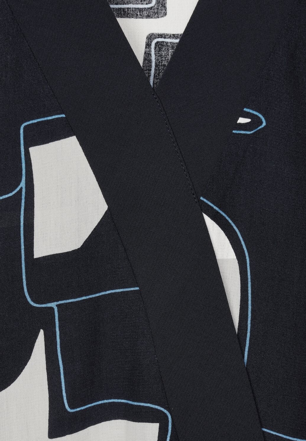 Street One Print Wickel Bluse - Deep Blue