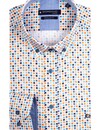 Giordano Korte Mouw Squares Print Overhemd - Orange