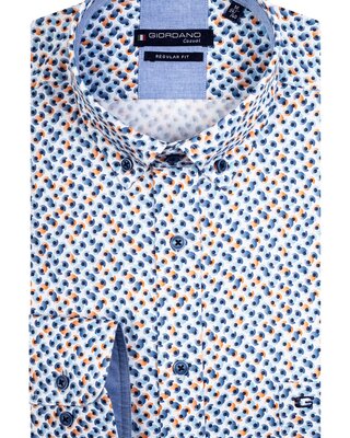 Giordano Korte Mouw Geometrische Print Overhemd - Yellow