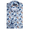 Button-Down Stretch Pineapple Hemd - Navy