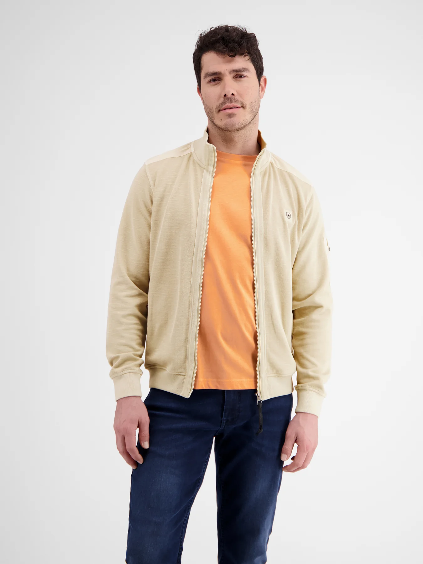 Lerros Strukturierte Sweatjacke - Light Dune Beige
