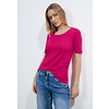 T-Shirt in Unifarbe Lena - Pink Sorbet