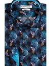 Giordano Button-Down Hemd Shell & Fish - Navy