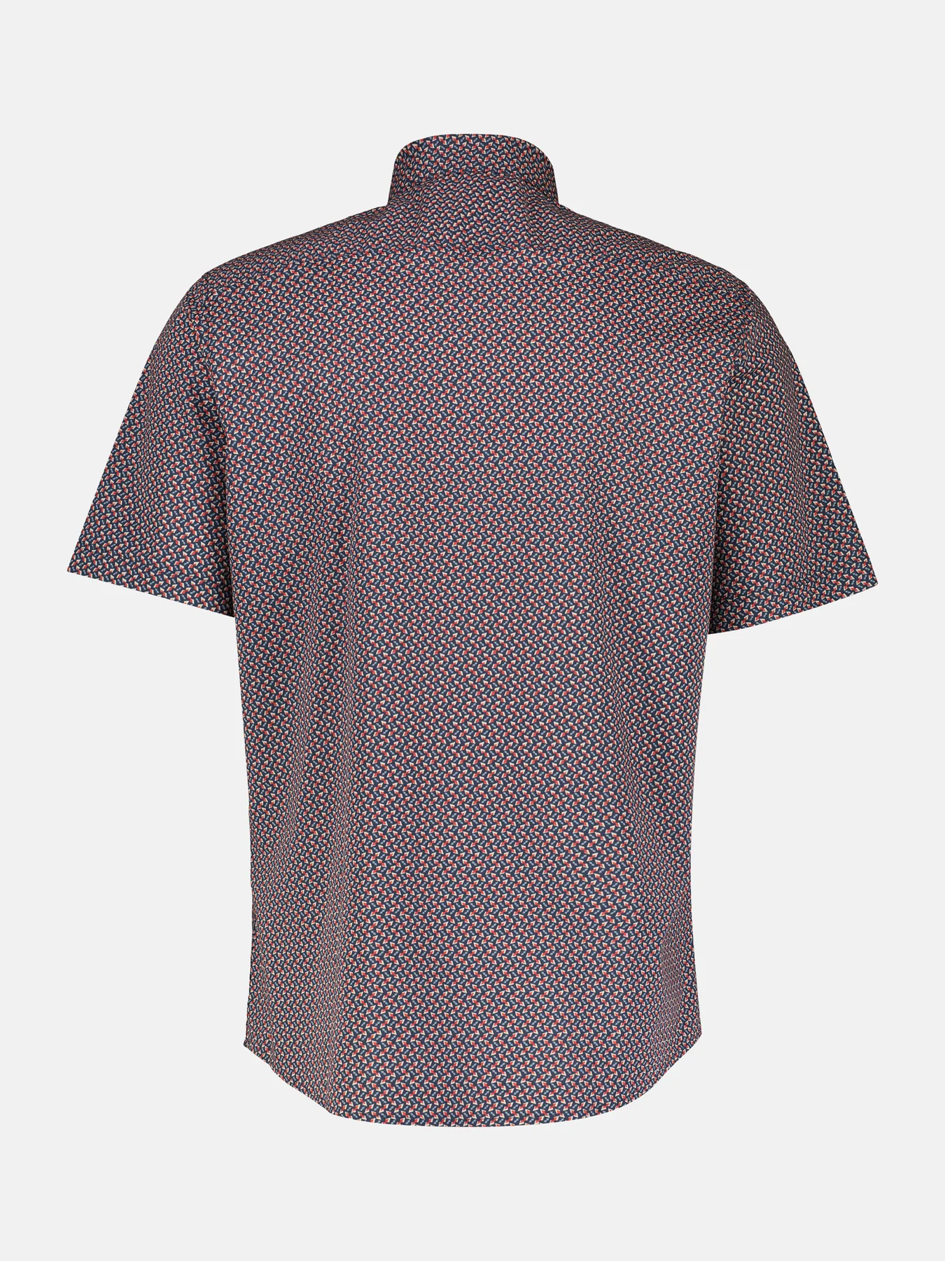 Lerros Short Sleeve Shirt with Geometric Print - Classic Navy