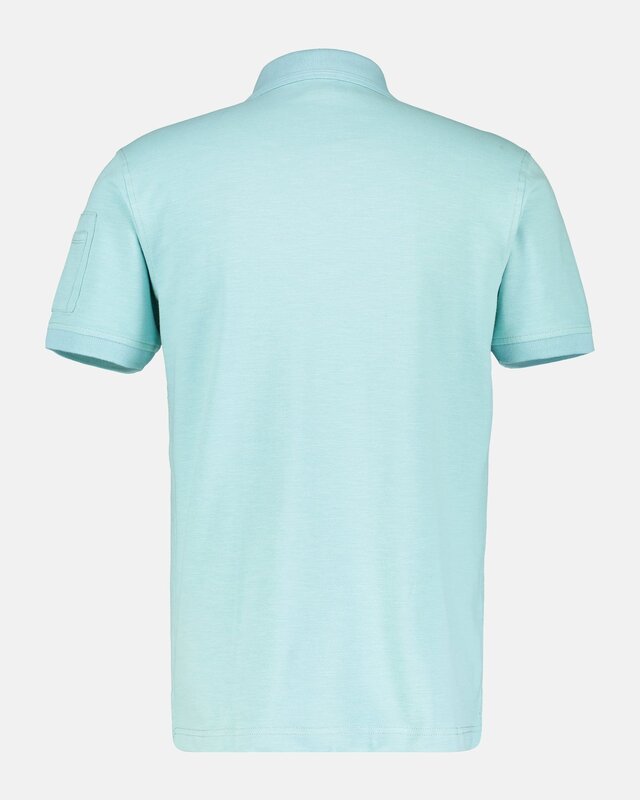 Lerros Poloshirt with Structure - Coastal Sea Blue