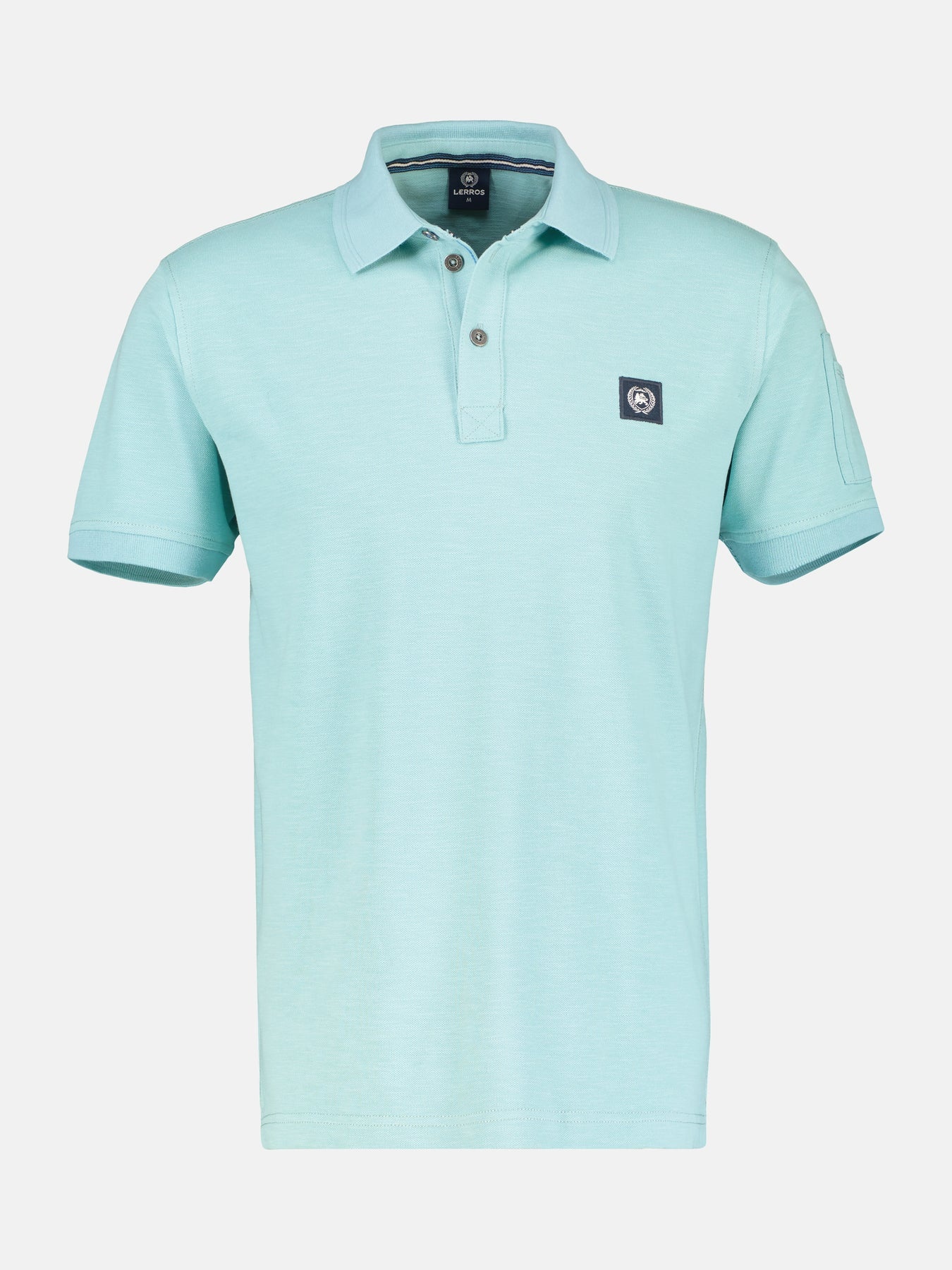 Lerros Poloshirt with Structure - Coastal Sea Blue
