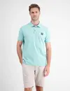 Lerros Poloshirt in Unifarbe - Coastal Sea Blue