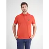 Poloshirt mit Stippenmuster - Deep Coral Red