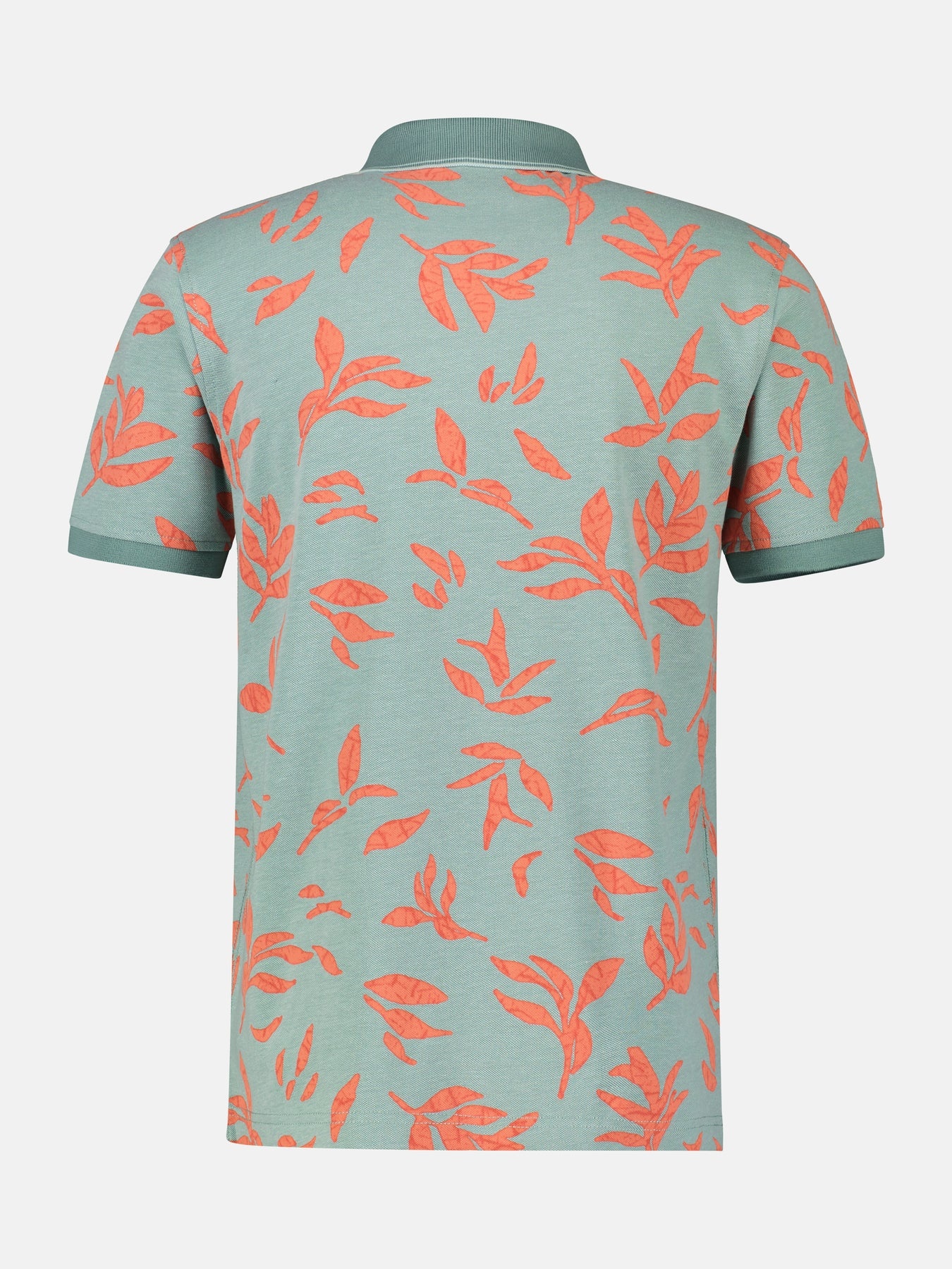 Lerros Poloshirt met Bloemenprint - Coastal Sea Blue