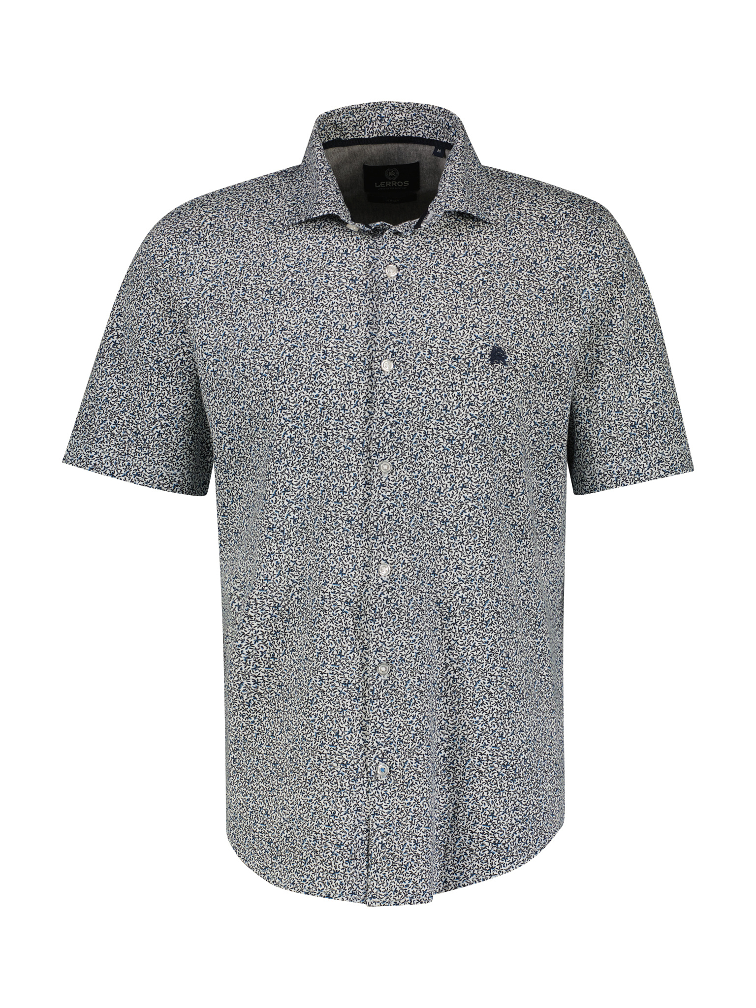 Lerros Jersey Kurzarmhemd mit Print - White