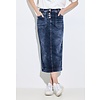 Maxi Denim Skirt - Mid Blue Wash