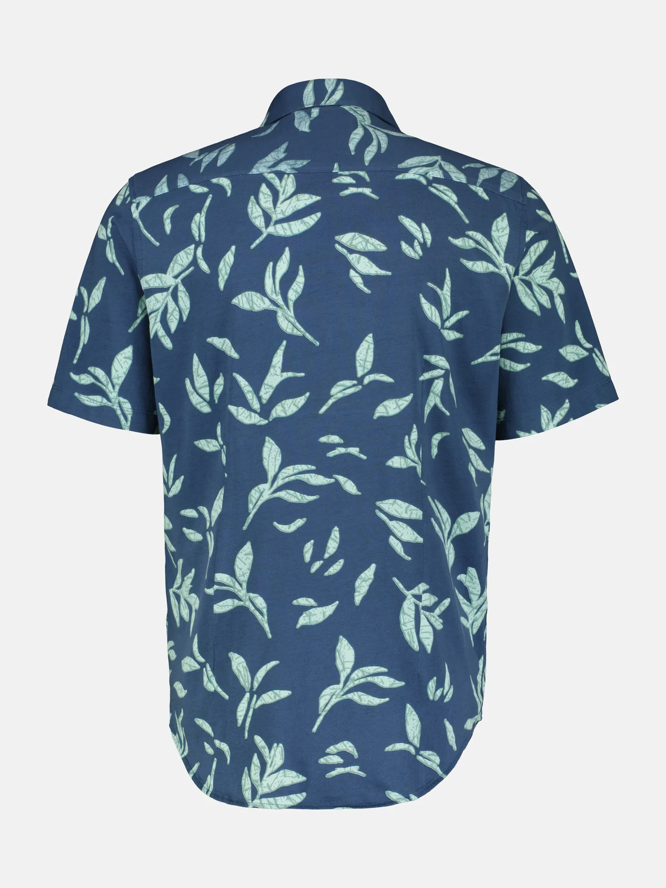Lerros Jersey Short Sleeve Shirt Floral Print - Storm Blue