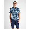 Jersey Kurzarmhemd Blumenmuster - Storm Blue