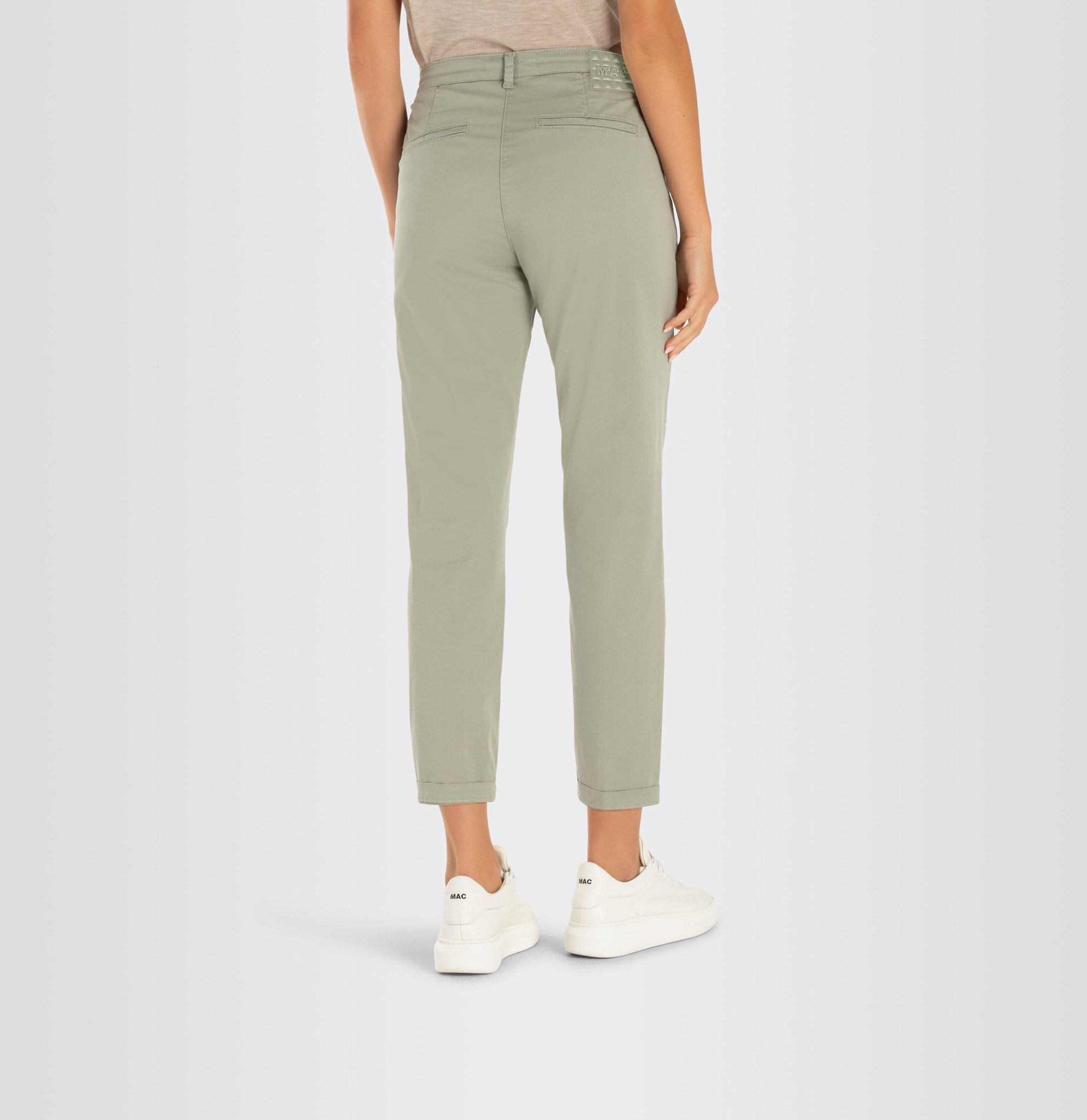 Mac Jeans Chino Turn Up Dried Rosemary PPT Groen Cotton Blues