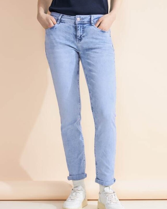 Street One Slim Fit Indigo Jeans York - Heavy Indigo Bleach