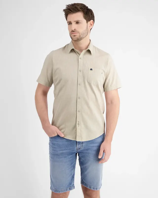 Lerros Basic Short Sleeve Shirt - Light Dune