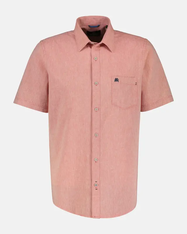 Lerros Basic Short Sleeve Shirt - Deep Coral Red