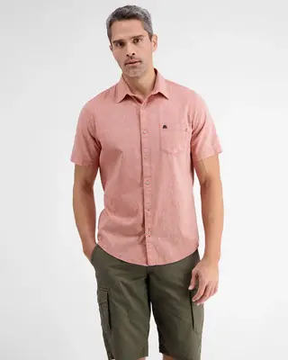 Lerros Basic Kurzarm Shirt - Deep Coral Red