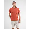 Poloshirt with Structure - Deep Coral Red